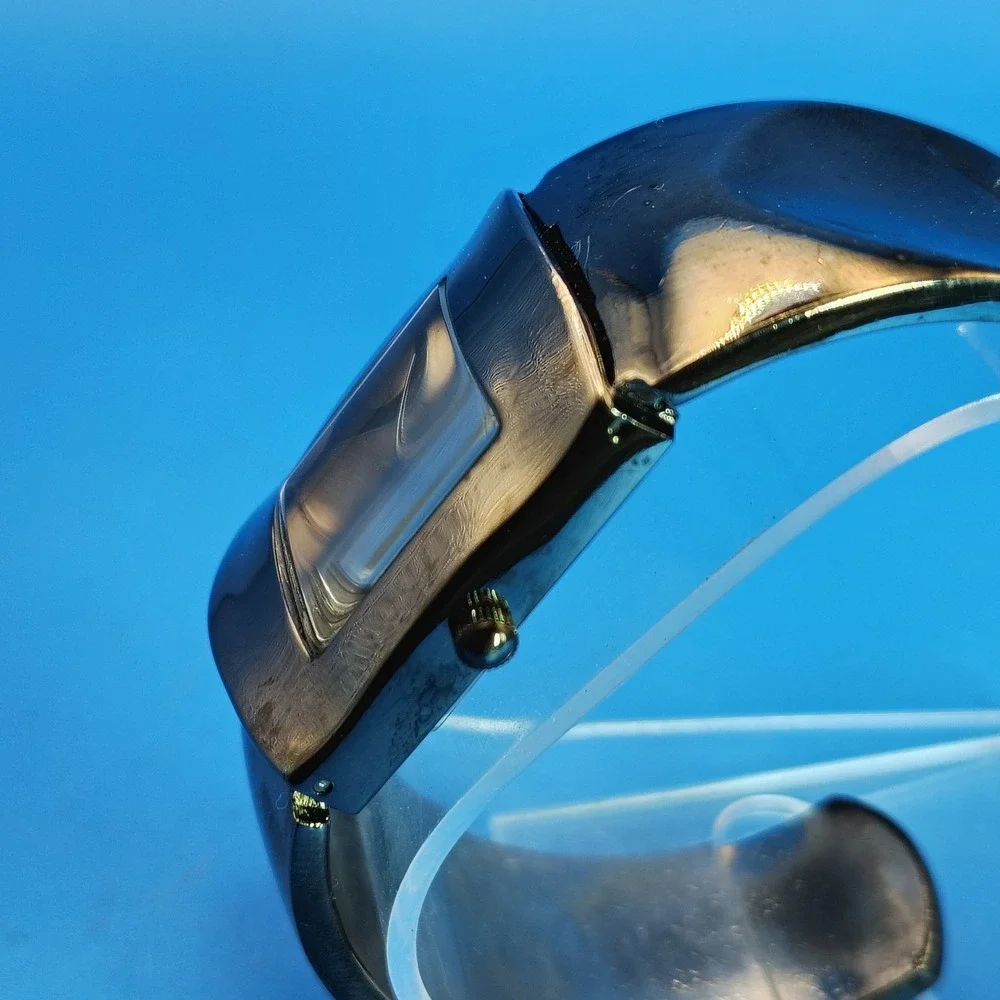 Vintage 2004 New York & Co Gun Metal Bangle 37mm Women's Quartz Cuff Watch
